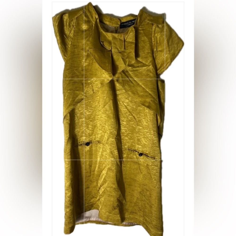 Spun Silk Twinkle Chartreuse Spring Green Fairy Dress with Pockets!